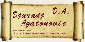Đurađ Agatonović vizit kartica